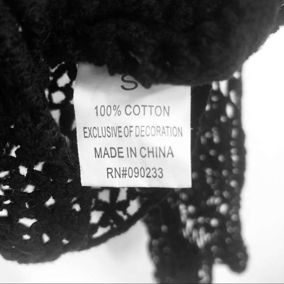 Kendall and Kylie Crochet Bell Sleeve Shirt Small - Picture 3 of 5